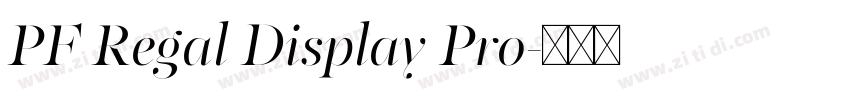 PF Regal Display Pro字体转换